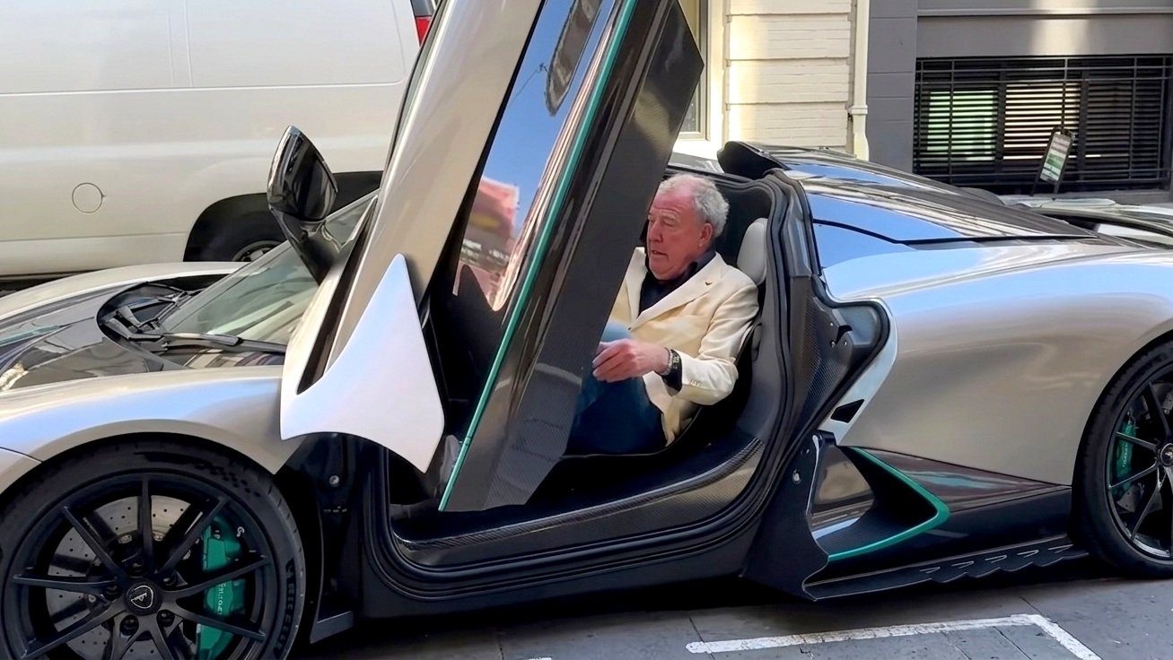 Jeremy Clarkson spotted in a 1,000 bhp Aston Martin Valhalla in London